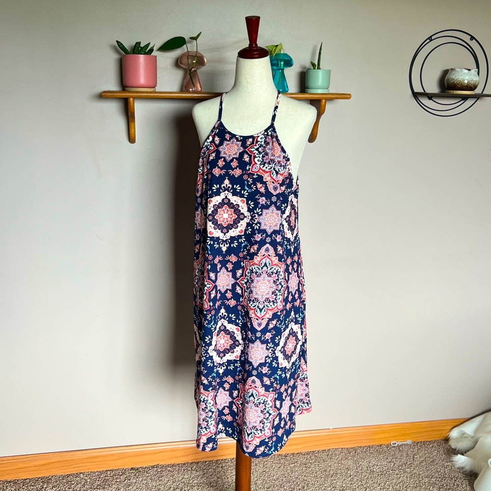 French Grey Cute Halter Soft Stretchy Midi Mini Dress or Beach Cover Up